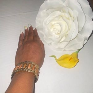 Bracelet with Brown Glass Rhinestones